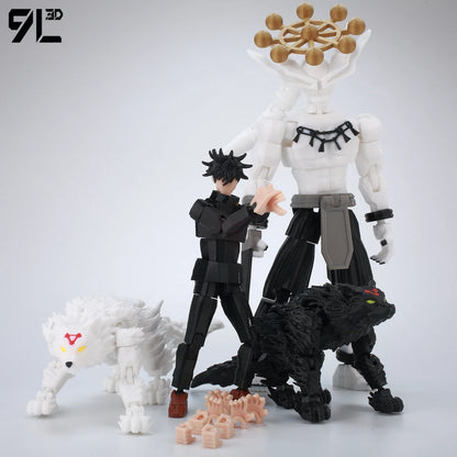 9L3D Printed Anime Action Figures — Jujutsu Kaisen Sukuna, Yuji, Yuta, Satoru Gojo Movable Mannequin Toys