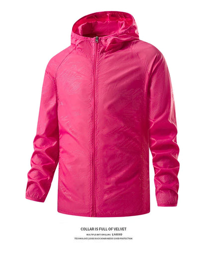 LNGXO Waterproof Hiking Jackets for Men & Women – Sun Protection Windbreaker, Camping, Climbing, and Outdoor Rain Coat, Unisex Portable Gear