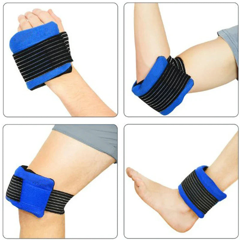 Reusable Ice Pack with Elastic Strap – Hot & Cold Therapy for Sports Injuries, First Aid, Knee, Back, Wrist, Shoulder & Arm Pain Relief