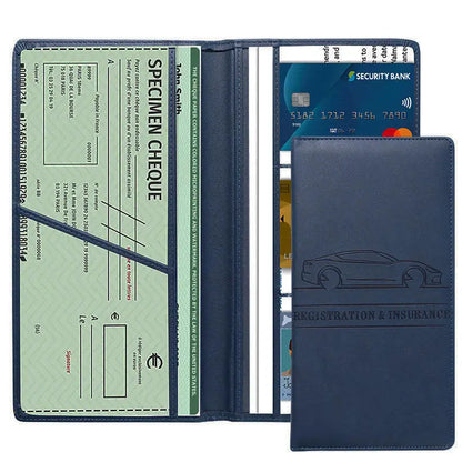 Car Document Holder — Registration & Insurance Organizer for Auto and Truck, Essential Driver Compartment Accessory