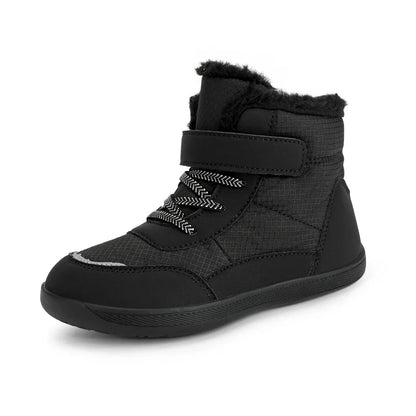 Kids Wide Toe Snow Boots - Warm Minimalist Barefoot Winter Shoes for Boys & Girls Toddlers