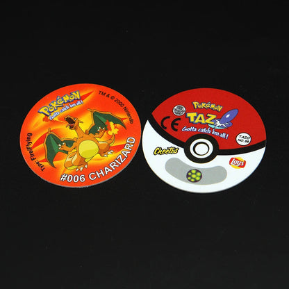 100/160pcs Pokemon Tazos – 1st & 2nd Generation 3D Round and Square Collector Cards, Album Trainer Pogs for Cheetos Chipitaps