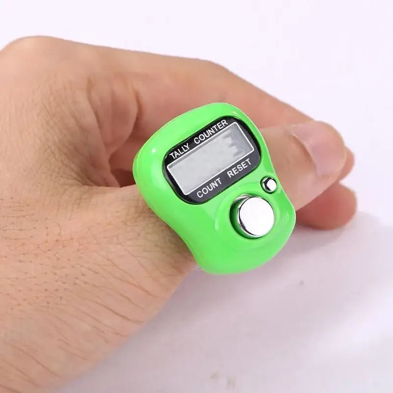 Mini Finger LCD Electronic Counter — Digital Counting Tool (0-99999) for Sewing, Knitting & Weaving