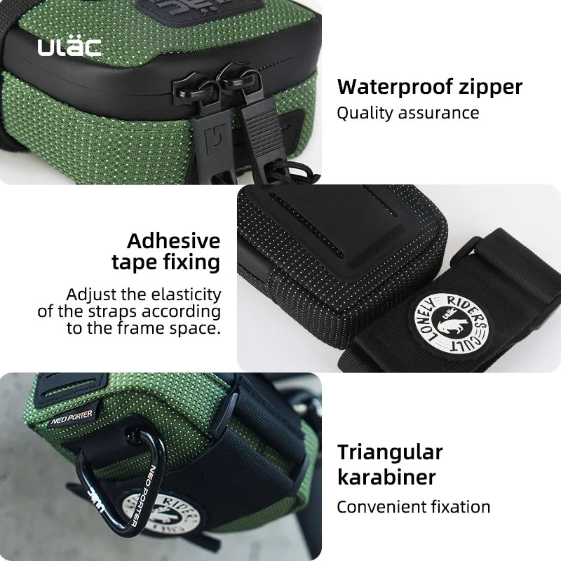 ULAC 0.5L Waterproof Bicycle Saddle Bag — Mini Shockproof MTB Seatpost Rear Pack Tail Pouch