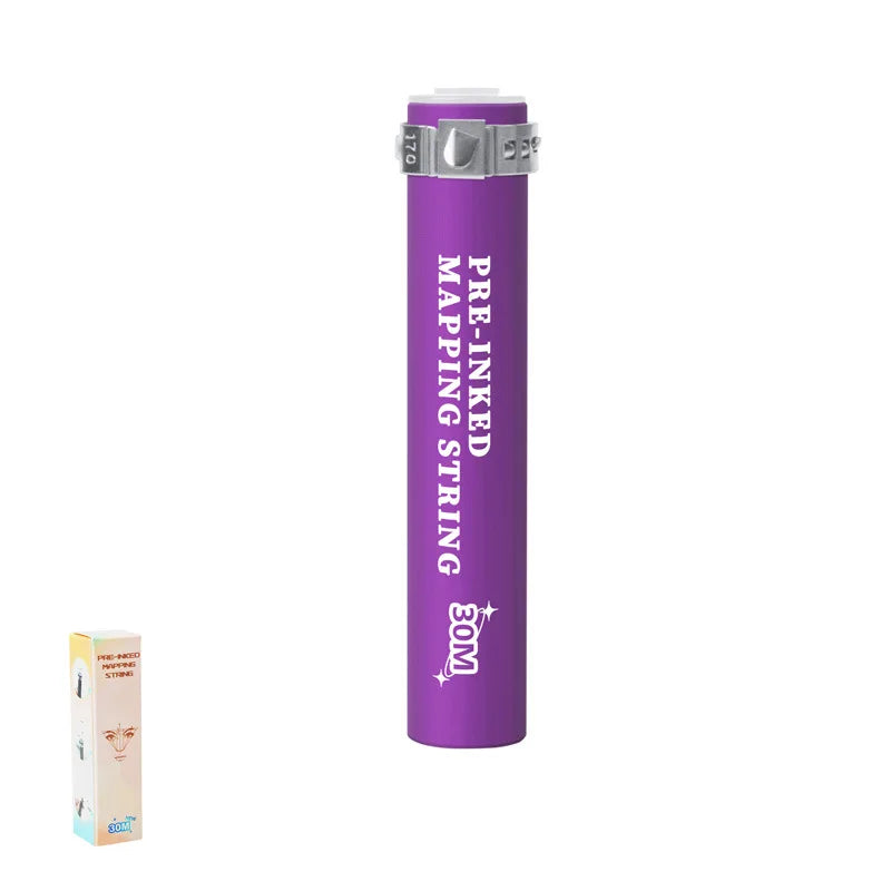 30m Pre-Inked Microblading Mapping String – White Eyebrow Marker Thread for Permanent Makeup & Tattoo Dyeing