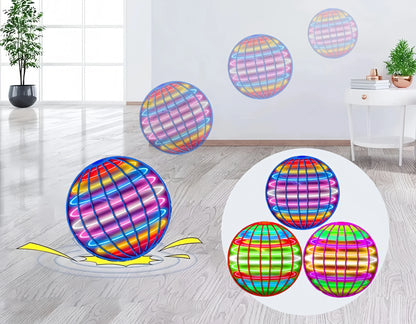 Flying Boomerang Ball with LED Lights – Magic Hover Flyorb Drone Spinner Toy for Kids Gifts