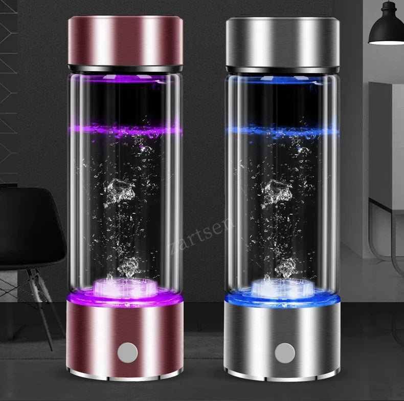 SPE/PEM Portable Hydrogen Water Generator – Alkaline Ionizer Bottle for Pure H2 Rich Electrolyzed Drinking Water