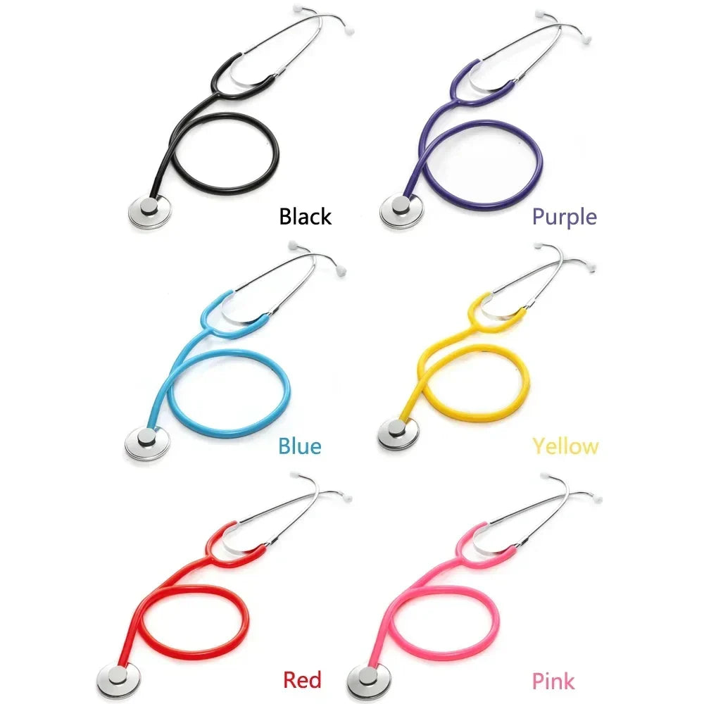 Portable Single Head Stethoscope — Professional Cardiology Medical Device for Doctors, Nurses, Students, and Vets
