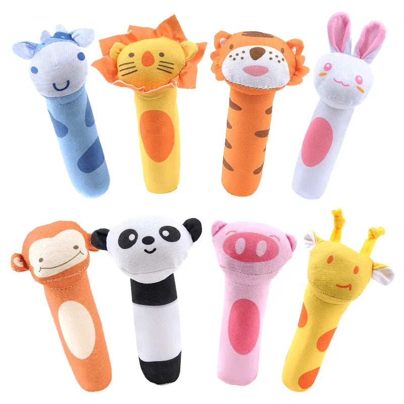 Baby Plush Rattle Crib Mobile – Cartoon Animal Bed Bell Toys for 0-12 Months, Infant Toddler Early Educational Newborn Gift
