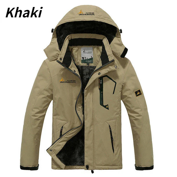 Men's Winter Parka – Windproof & Warm Hooded Fur Coat, Military-Style Thick Anorak Jacket