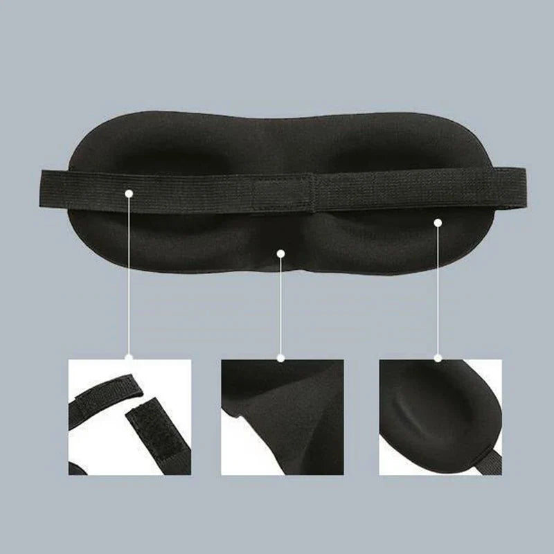 3D Sleeping Eye Mask – Soft Padded Travel Blindfold for Rest, Relaxation & Eye Comfort