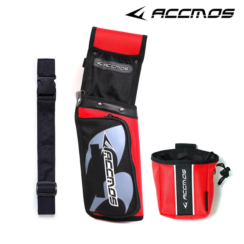 ACCMOS Portable Arrow Quiver Pouch – Waist Carry Archery Storage Holder for Hunting & Shooting