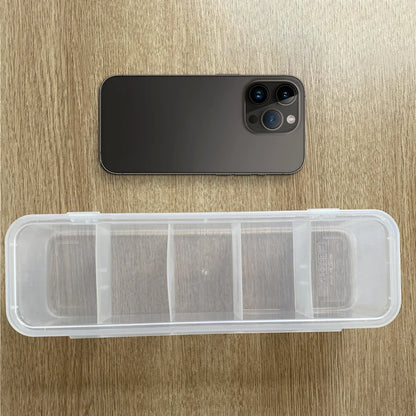 Plastic Jewelry & Hair Accessories Organizer – 5-Compartment Storage Box for Desktop, Cables & Miscellaneous Items