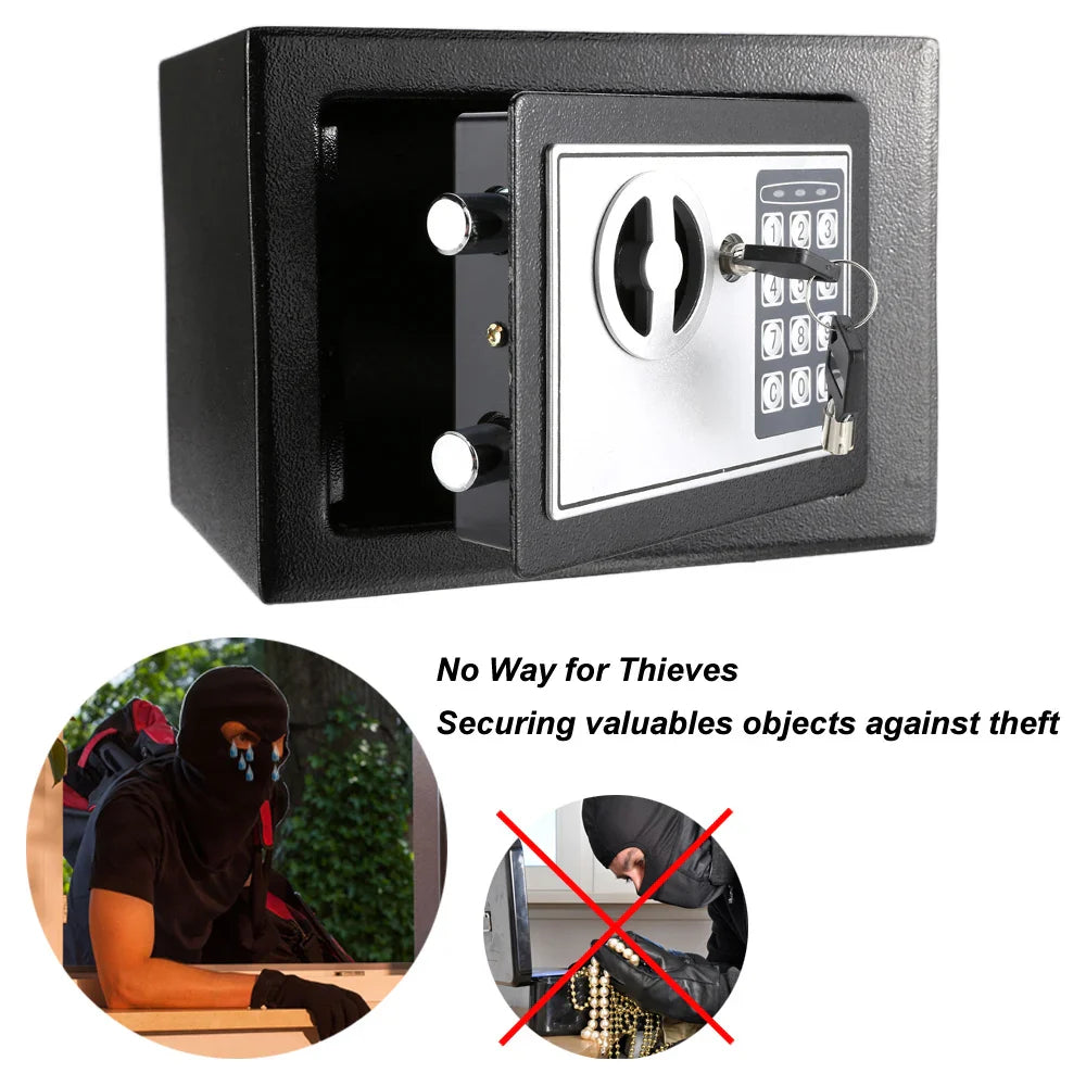Electronic Digital Keypad Lock Safe – All Steel Security Box for Home & Office