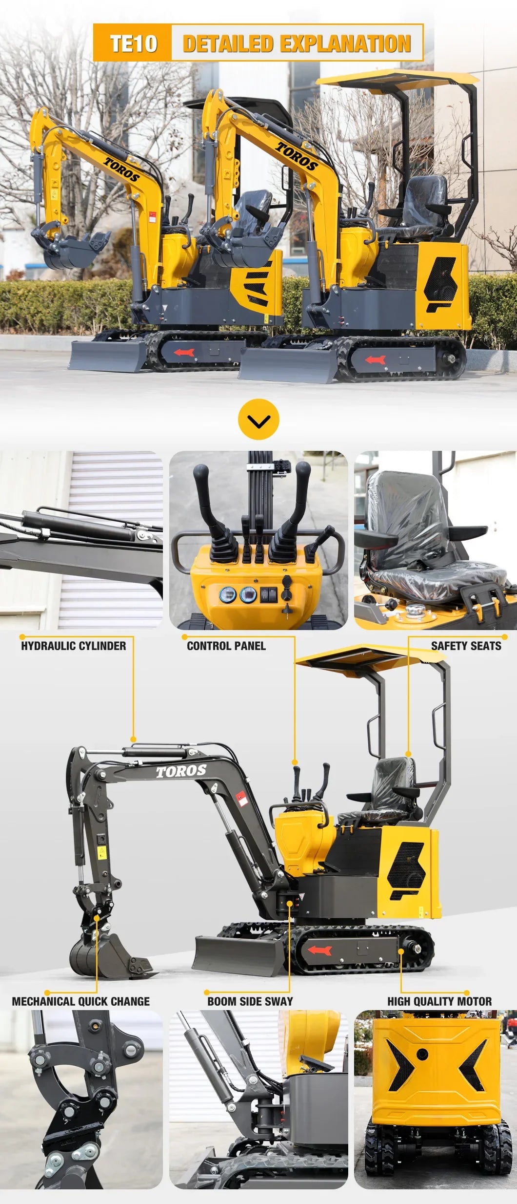 1 Ton Mini Excavator — Kubota Engine, EURO 5 Agricultural Digger, Customizable Compact Excavator for Sale