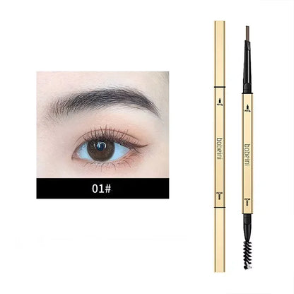 Waterproof Double-Headed Eyebrow Pencil — Fine Tip, Durable & Long-Lasting, Perfect for Beginners