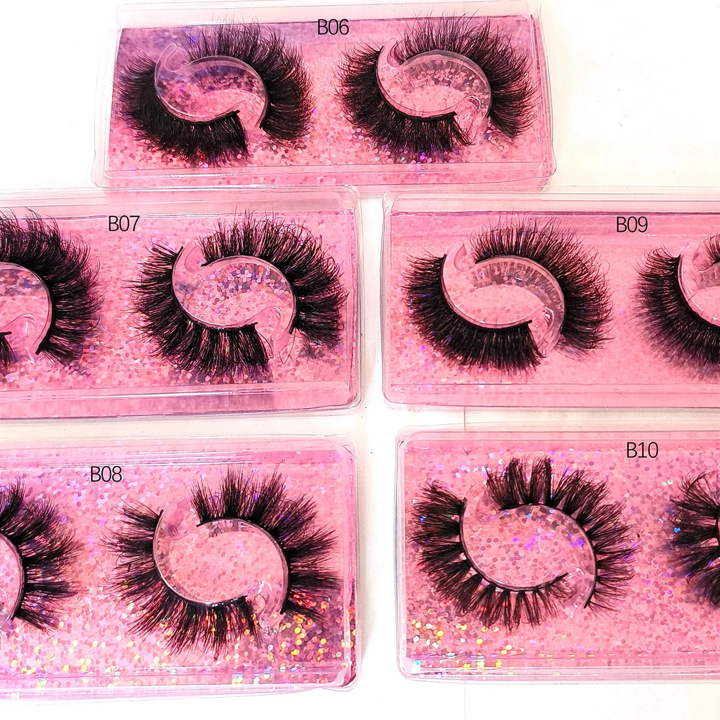 3D Faux Mink Eyelashes – Fluffy Soft Wispy Dramatic False Lashes (2 Pairs per Box, Bulk Pack 5–100 Boxes) Makeup Extension Set