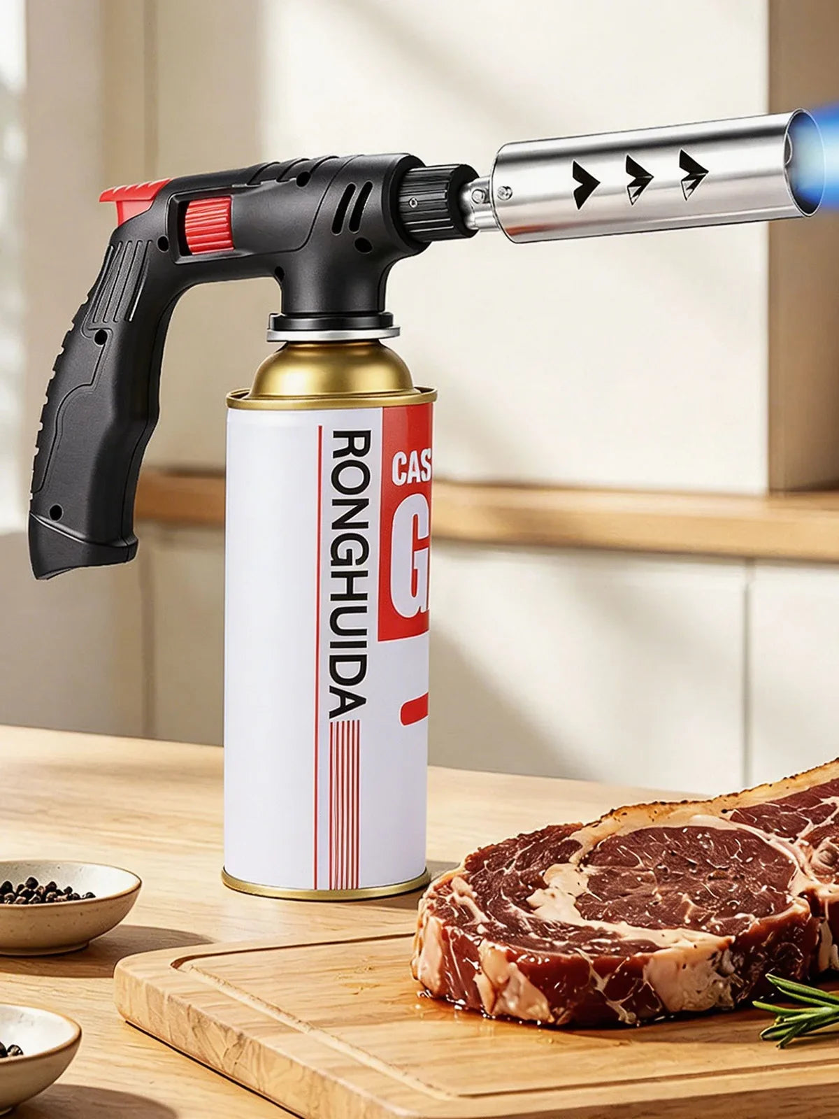 Long-Tube Butane Torch - Extended Gas Blow Torch for Camping, BBQ and Soldering