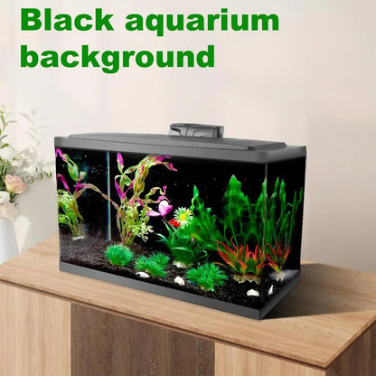 Fish Tank Background – Static Cling Black Aquarium Backdrop Poster & Decorative Wallpaper