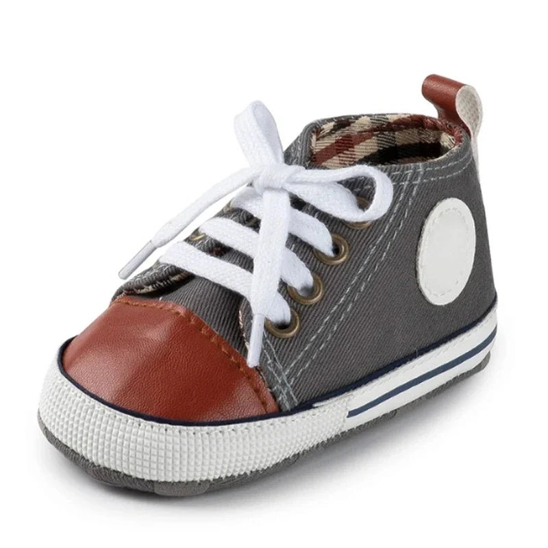 New Baby Shoes for Boys & Girls – Classic Canvas Casual Sneakers, Soft Sole Non-Slip Toddler Walkers D2486