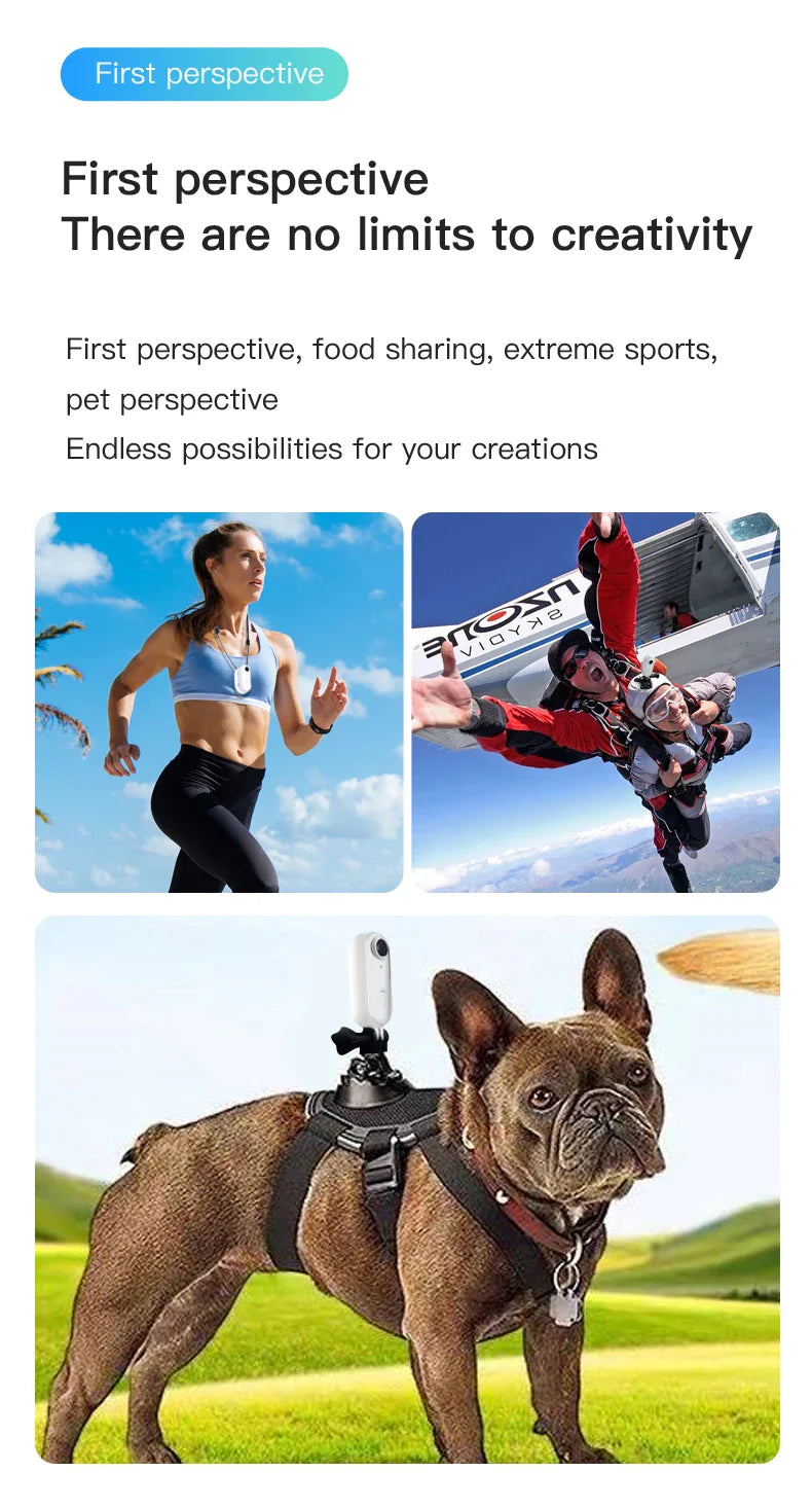 4K Thumb Action Camera — HD Sports Cam with Image Stabilization, Auto Exposure & Rechargeable 800mAh Battery