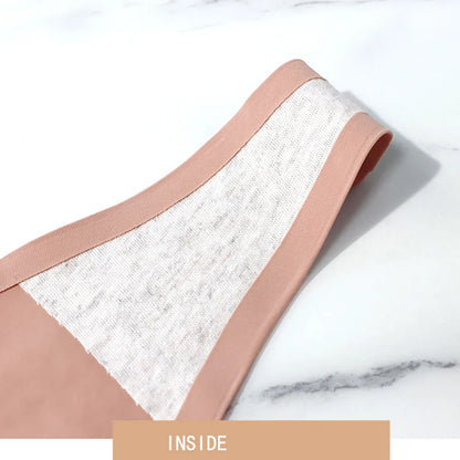 Ice Silk Seamless Thong Panties for Women – Soft Satin Bikini Underwear, Thin Band Tangas Mujer