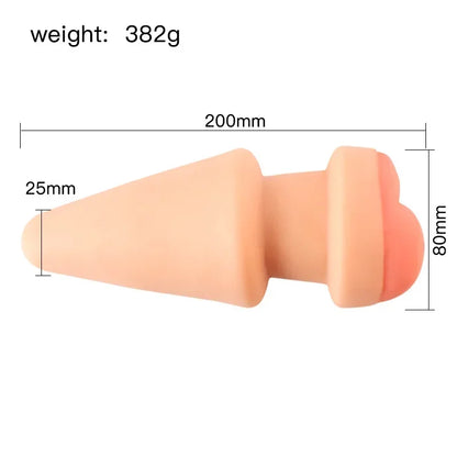 Ice-Cream Shaped Anal Dildo & Hollow Masturbator — Butt Plug Stimulator for Men & Women, Adult Sex Toy