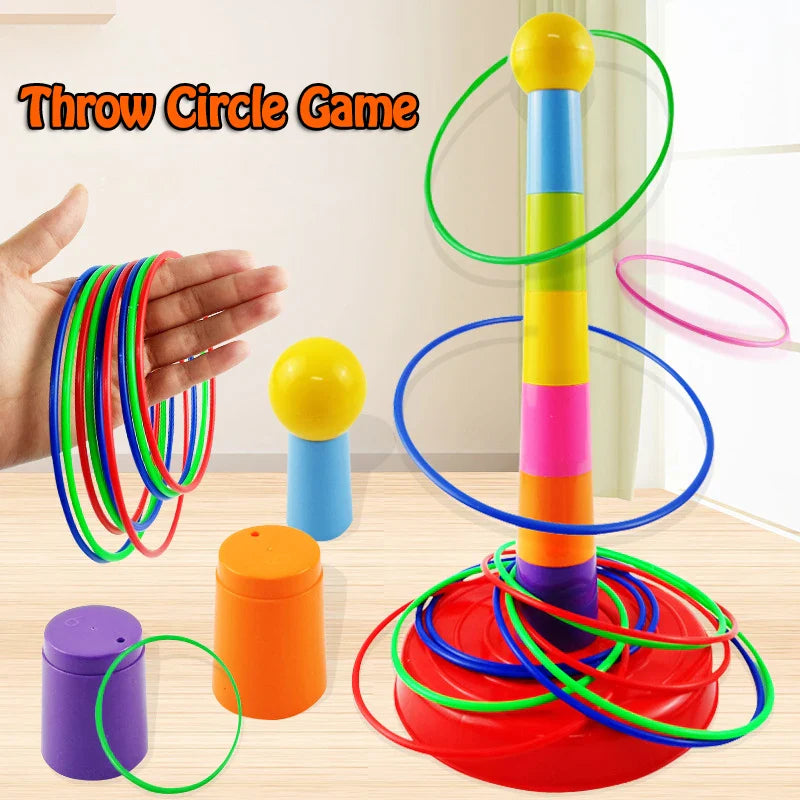 Children Throw Ring Stacking Game Toy – Interactive Indoor & Outdoor Parent-Child Circle Ferrule Layers Educational Fun Gift