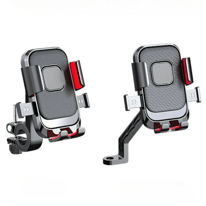 Motorcycle and Bicycle Phone Holder – Free Rotation Mobile Phone Navigation Bracket – Shockproof for iPhone, Xiaomi, Samsung