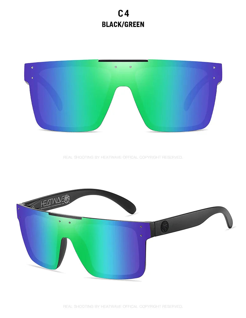 NEW Luxury Brand Mirrored Polarized Sunglasses — Men’s Sport Goggles with UV400 Protection & Case