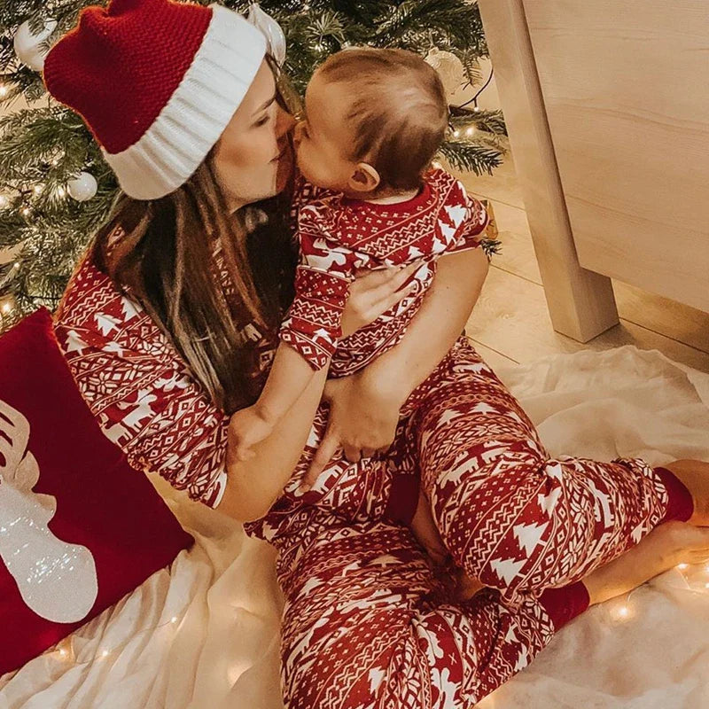 Mommy and Me Christmas Pajamas Set 2023 - Soft & Cute 2-Piece Sleepwear for Family, Adults & Kids Xmas Outfits