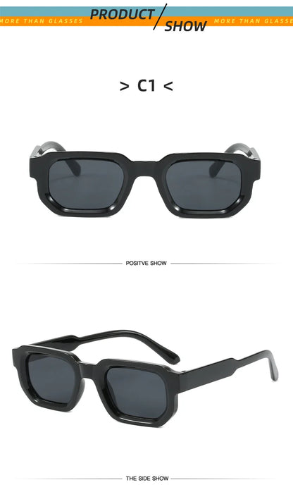 Vintage Rectangle Sunglasses for Men & Women – Retro UV400 Luxury Brand Design Eyewear