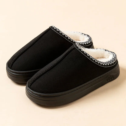 Winter Women's Slippers – Fashionable Fuzzy Fur, Anti-Slip Soft Sole, Warm Indoor & Outdoor Plush Houseshoes for Men & Women