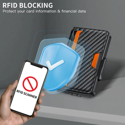 RFID Blocking Men’s Slim Pop-up Wallet – Minimalist Bifold Credit Card Holder