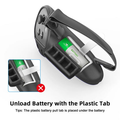 Silicone Protective Controller Case Cover for Meta Quest 3/3S – Battery Replacement Opening & Knuckle Strap, VR Accessory