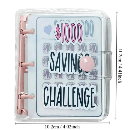 1000 Savings Challenge Binder – Money Saving Book with Envelopes, Envelope Savings Challenge, Mini Budget Organizer