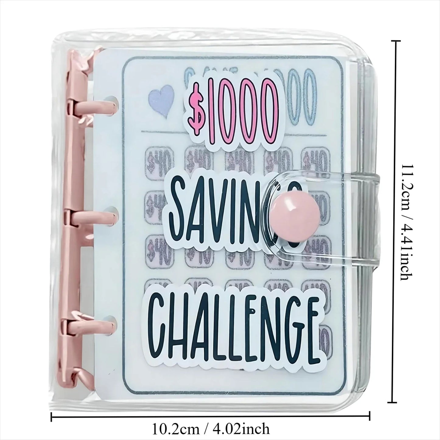 1000 Savings Challenge Binder – Money Saving Book with Envelopes, Envelope Savings Challenge, Mini Budget Organizer