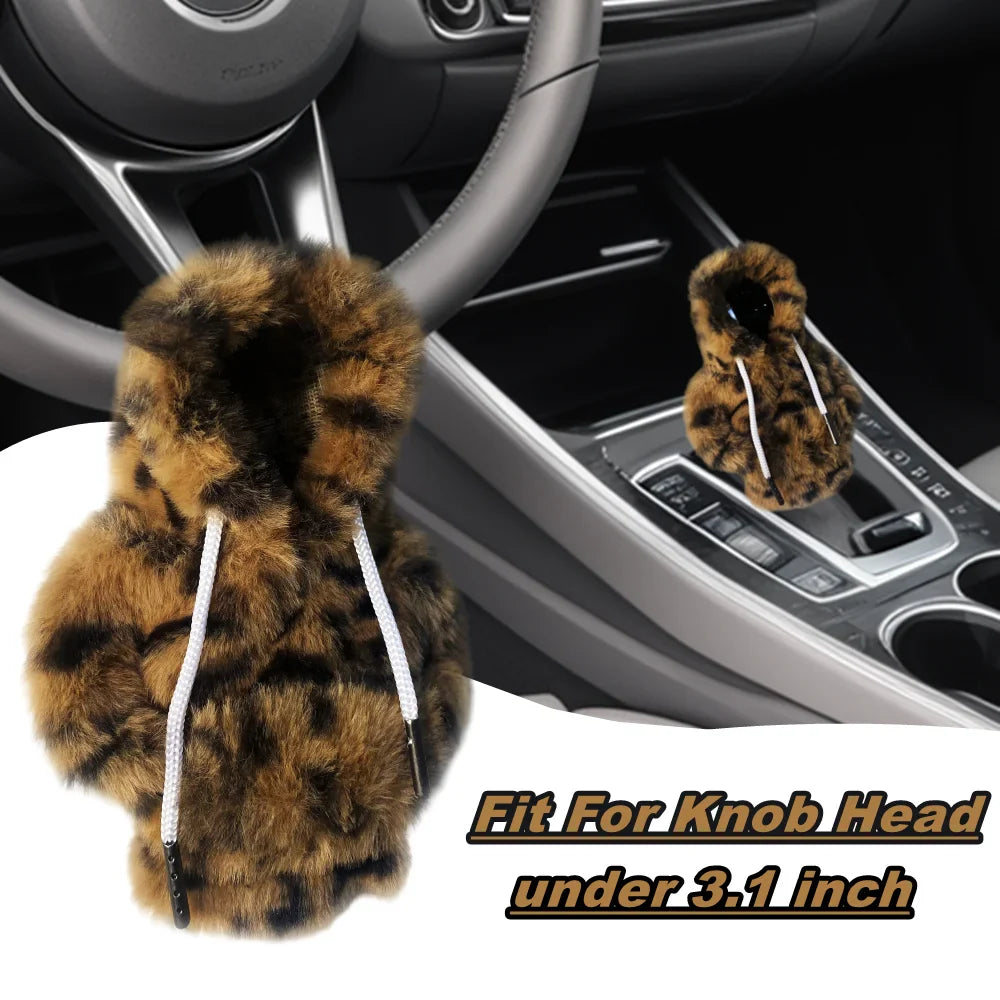 Universal Car Gear Shift Lever Cover – Sweatshirt Style Shifter Knob Hoodie for Car Decoration