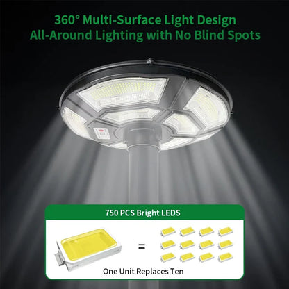 Solar Lamp Post Light - 78-Inch Outdoor Garden Pole Lamp with Removable Head and IP67 Waterproof Design