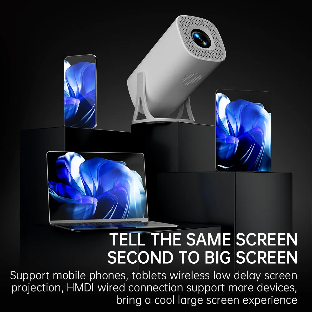 S40MAX Android 11 Gaming Projector - 64GB TF Card, Wireless Controller, Dual WiFi, 1280x720P Portable Home Theater