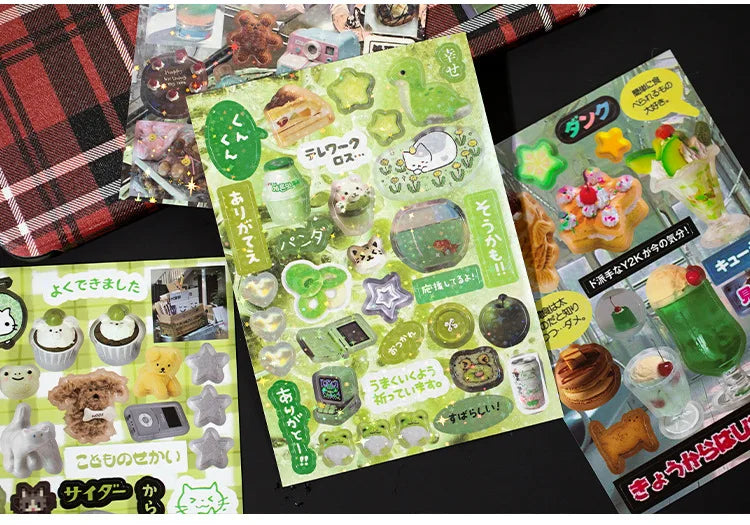 MINKYS 45 Sheets Retro Decorative Stickers – Laptop, Kpop, Toploader, Photocard Sticker Book, Kids Gift & School Stationery