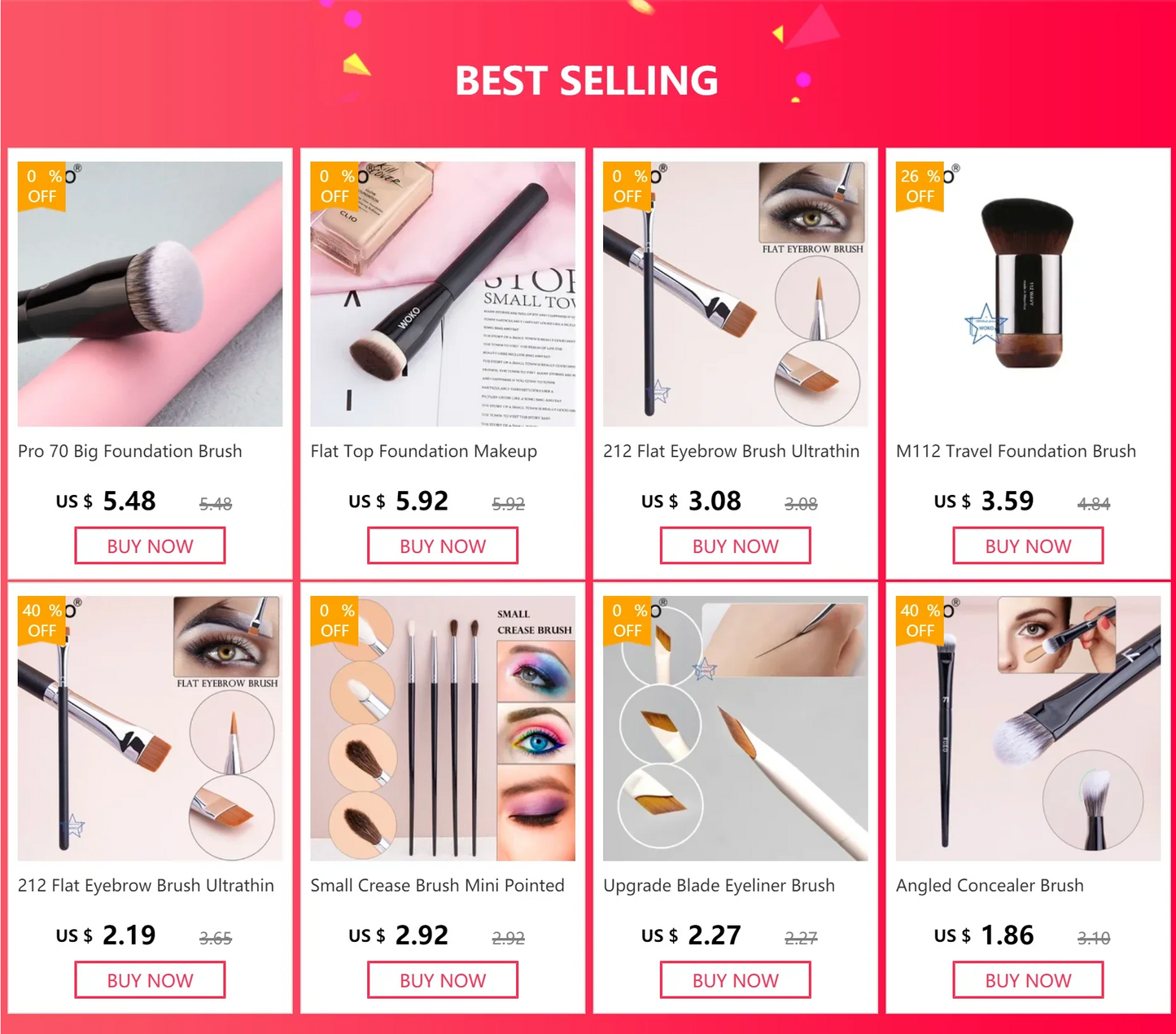 Upgrade Blade Eyeliner Brush | Ultra-Thin Fine Angle Flat Brush for Eyebrows & Under-Eye Makeup | Precise Detail White Brush