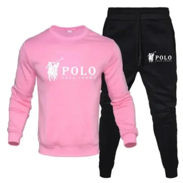 Men’s Autumn Winter Sweatshirt & Jogger Set – Round Neck Casual Sportswear Outfit for Outdoor Fitness & Daily Wear