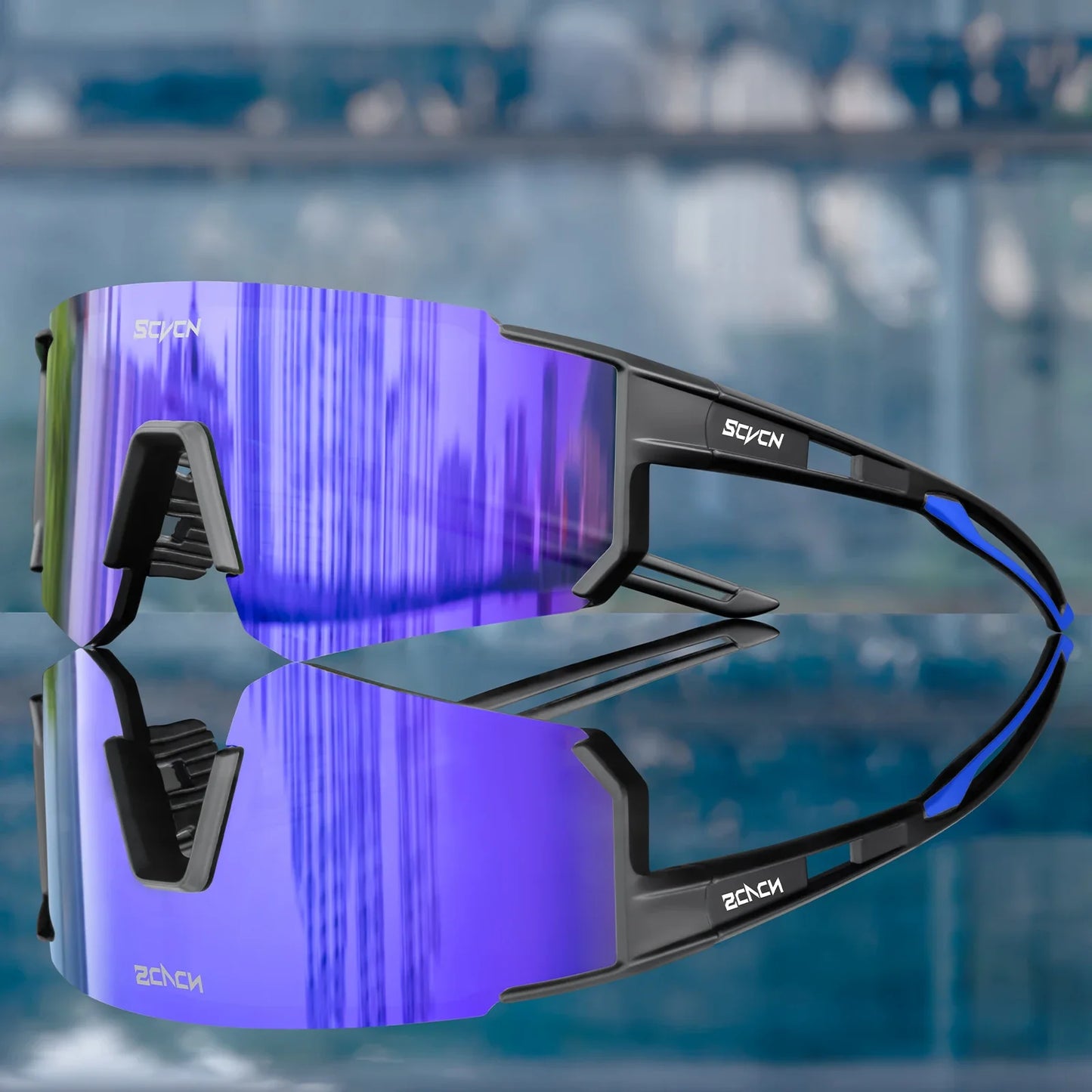 Scvcn UV400 Sports Sunglasses - Fashion Eyewear for Men and Women, Ideal for Biking, Running, Driving and Racing