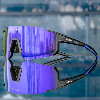 Scvcn UV400 Sports Sunglasses - Fashion Eyewear for Men and Women, Ideal for Biking, Running, Driving and Racing