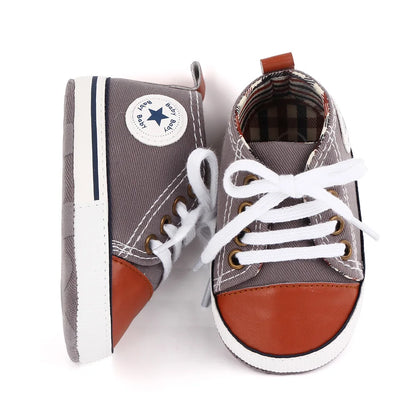 New Baby Shoes for Boys & Girls – Classic Canvas Casual Sneakers, Soft Sole Non-Slip Toddler Walkers D2486