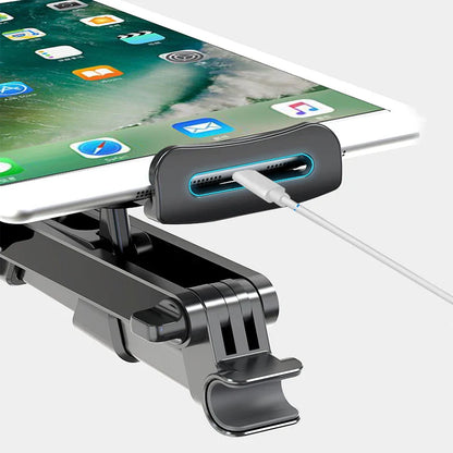 Universal Car Back Seat Headrest Mount Holder: 360 Rotation for iPad Air 4-11 Inch & Mini Tablet PC - Auto Phone Stand