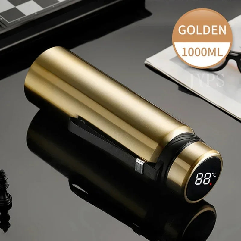 1000ML Smart Thermos Bottle - Temperature Display Vacuum Flask for Hot & Cold Water, Tea and Coffee