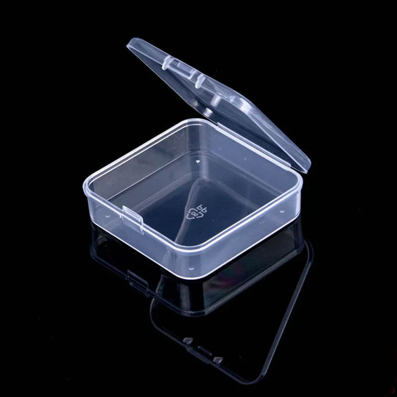 Mini Rectangular Plastic Storage Box – Translucent, Dustproof Jewelry & Small Item Container