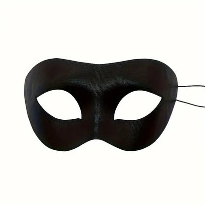 Adult Black PVC Masquerade Mask — Bat Bunny Party Mask for Men & Women, Carnival, Prom, and Costume Events